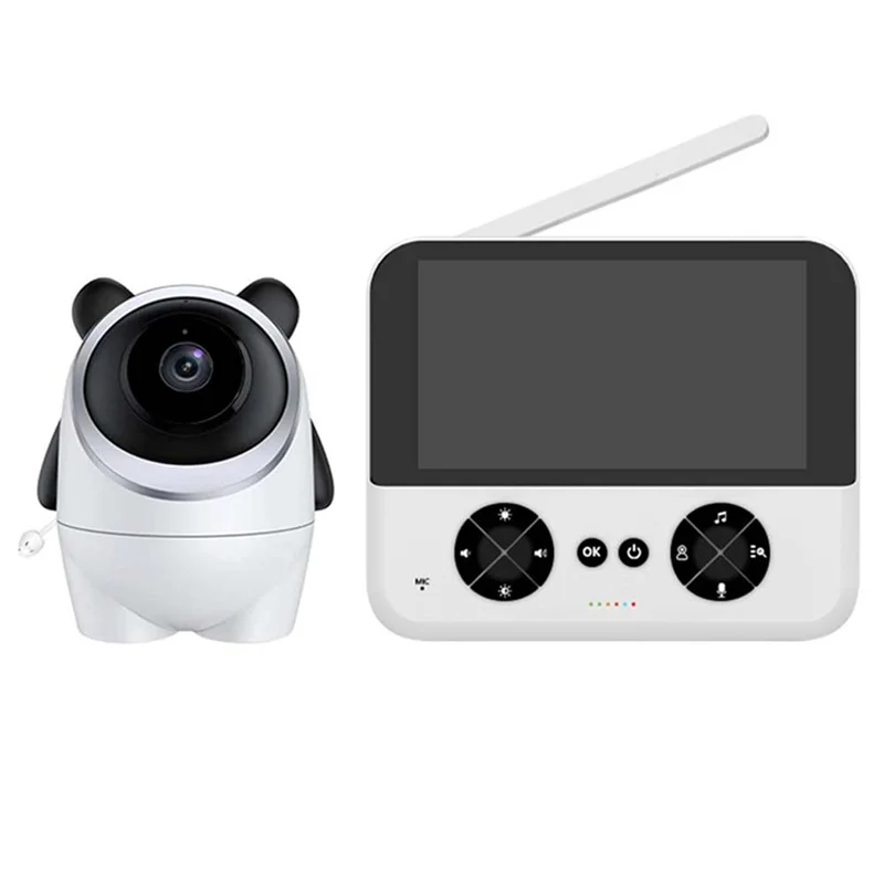 -AT52 Baby Monitor da 4,3 pollici Wifi da 2,4 Ghz Audio remoto Voce bidirezionale Visione notturna Sicurezza wireless Monitoraggio del bambino Spina americana