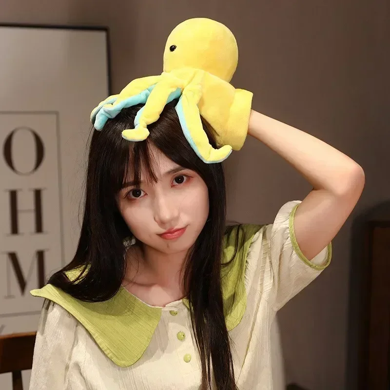 Stuffed Plush Animals Toys Hand Finger Story Puppet Kawaii Dolls Educational Baby Toys Octopus Penguin Clown Fish Children Gift