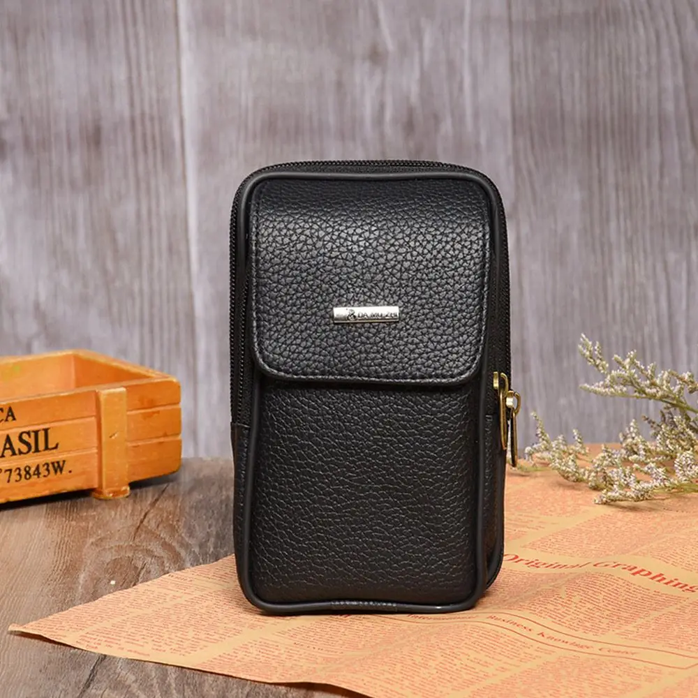 Casual Sport Waist Belt Bag Small Waist Bag Phone Pouch PU Leather Bum Belt Pack