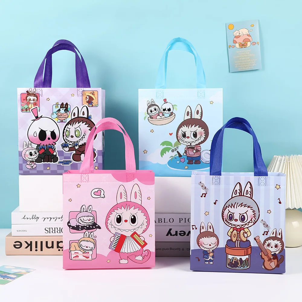 StoBag, Cute Doll Labubu Themed Non Woven Gift Tote Bags, Reusable  Packaging, Birthday Parties, Children's Day, Pack Candy