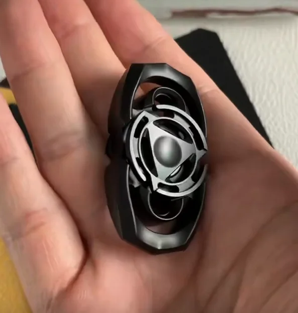 Used EDC In situ EDC+steel black plating spinner Fingertip gyroscope Decompression toys