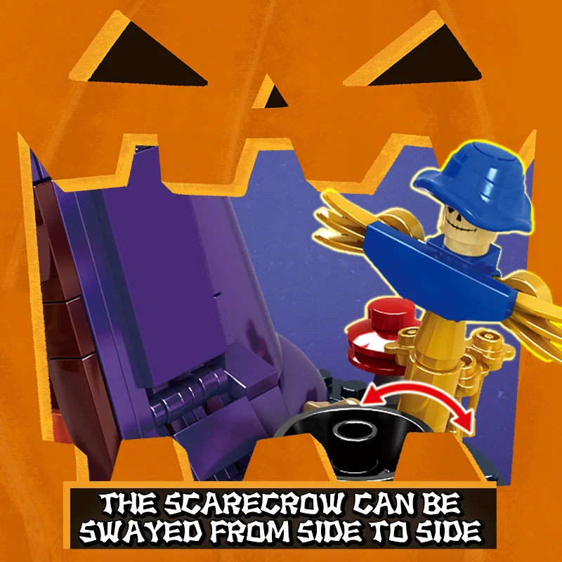 ชุดตัวต่อบ้านผีสิงฮาโลวีน ปี 2025 แบบจำลองพร้อมชุดประกอบบล็อก ตกแต่งหลังคาแบบเอียง ของเล่นตัวต่อสร้างสรรค์แบบประกอบเอง DIY ของขวัญสำหรับเด็ก