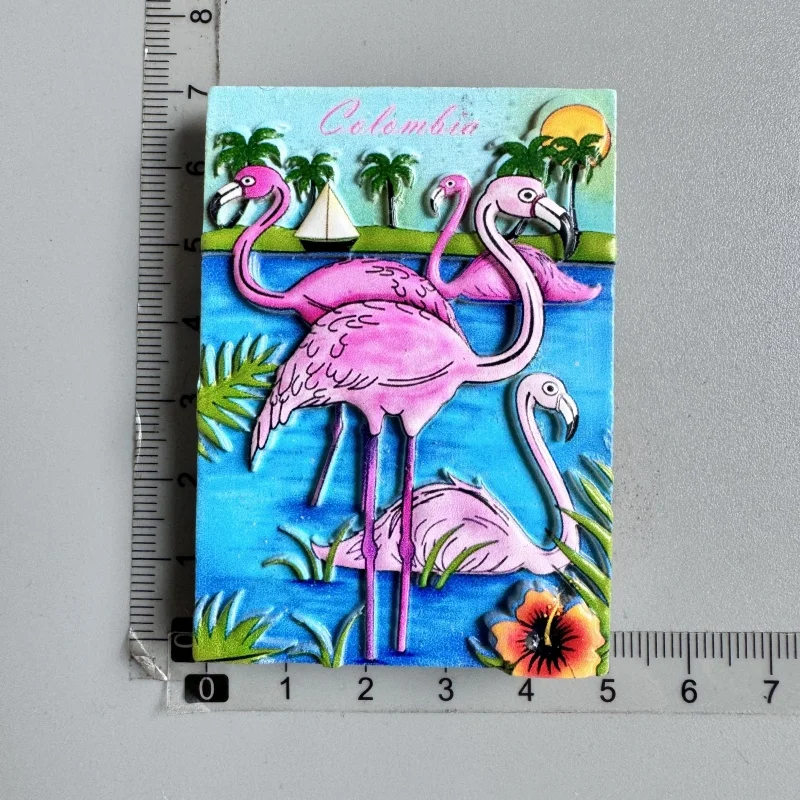 Colombia tourist souvenirs Flamingos Underwater World Refrigerator magnets Collection gift