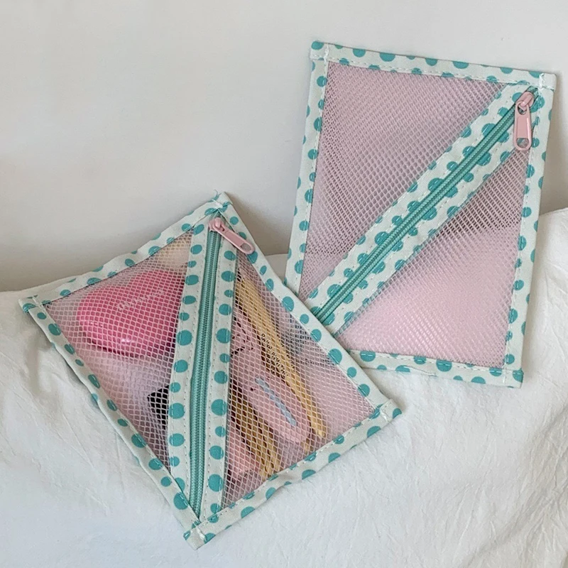 Mesh Storage Pouch Multi-Purpose Portable Travel Bag Toiletry Chargers Organization Makeup Case Storage Bag