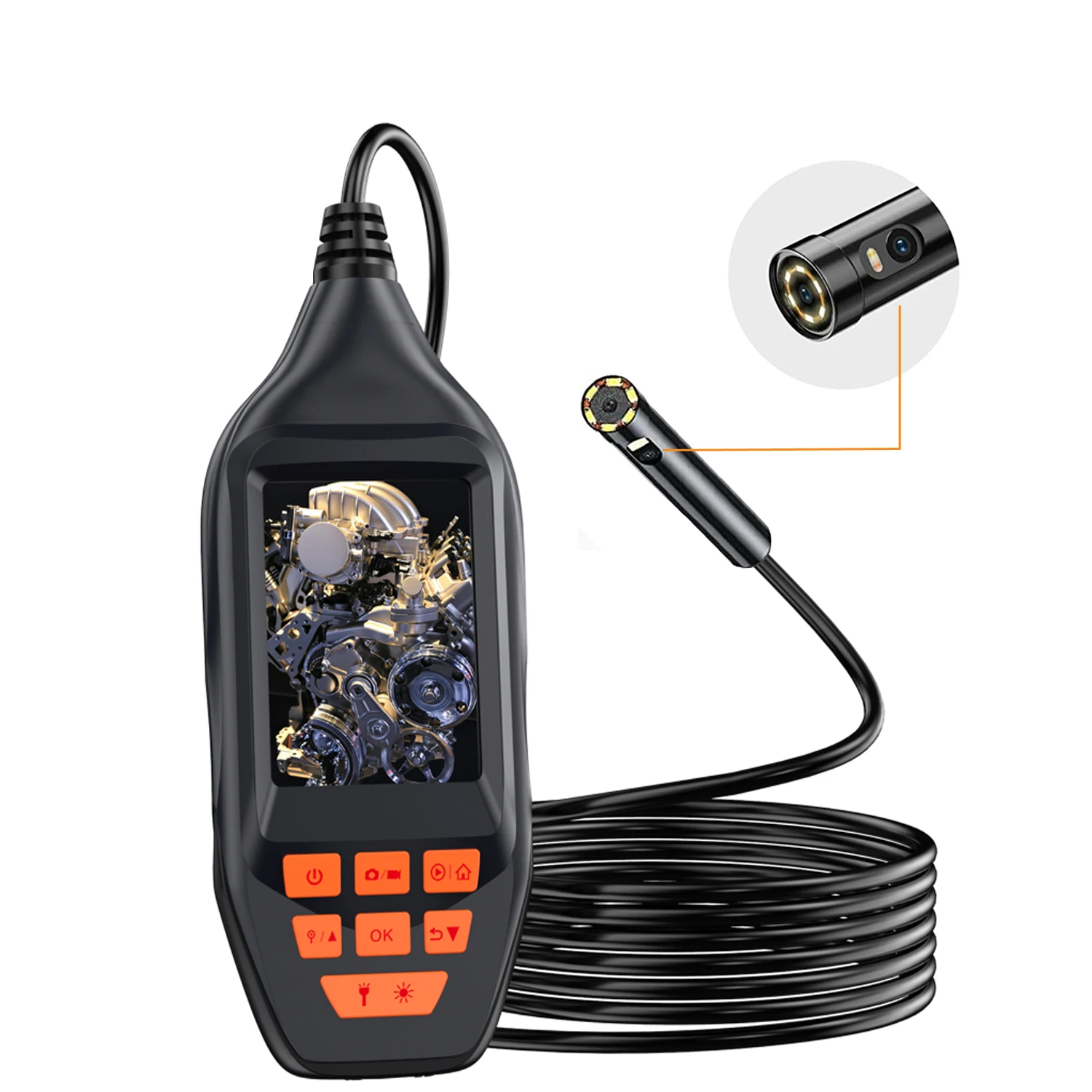 

Dual Lens Pipe Borescope 3inch HD LCD Portable Industrial Endoscope Camera