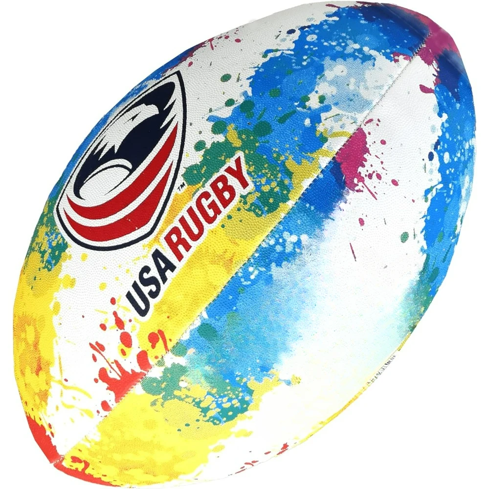 USA Rugby Ball Supporter Pride Retro Officially Licensed - Size 5, 2 ply backing, latex bladder, and the Gilbert grip.