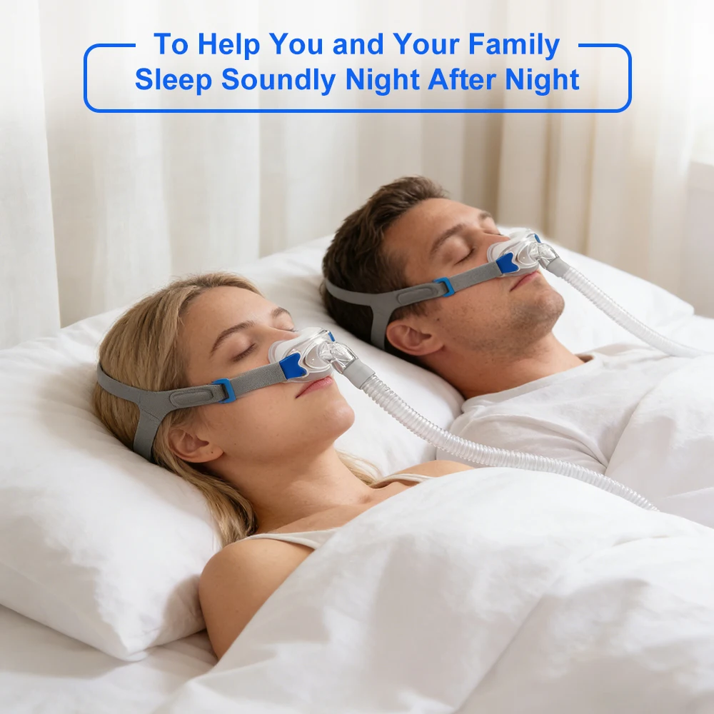 

Комплект из 2/1 шт. универсальных назальных подушечек для маски CPAP/BiPAP с головным ремнем и силиконовыми подушечками S/M/L для лечения апноэ сна