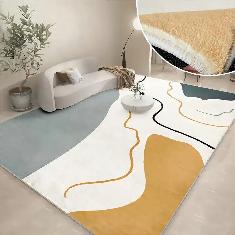 

Thick Cashmere Carpet for Living Room Ins Wind, Cat-Like Nordic Sofa Coffee Table Carpets Bedroom Bedside Mat, Home Mat