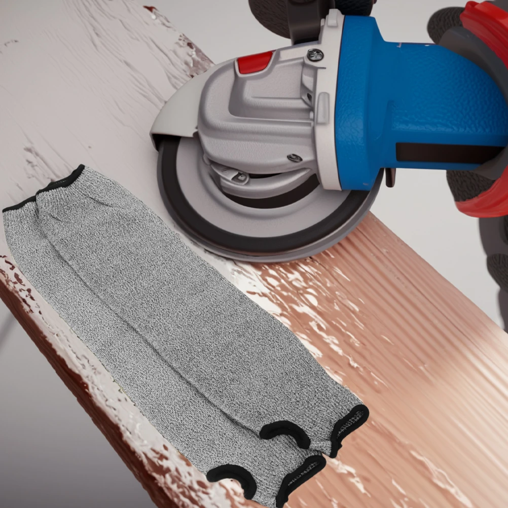 

2Pcs Cut Resistant Arm Guard Sleeve Thumb Hole Protective Work Safety Cut Proof Breathable Forearm Sleeve for Construction