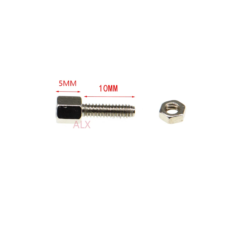100SETS 5+10MM Hex head Spacing Screws with nut STANDOFF SPACER 5MM+10MM for D-Sub VGA DB9 DB15 DB25 RS232 COM serial connector