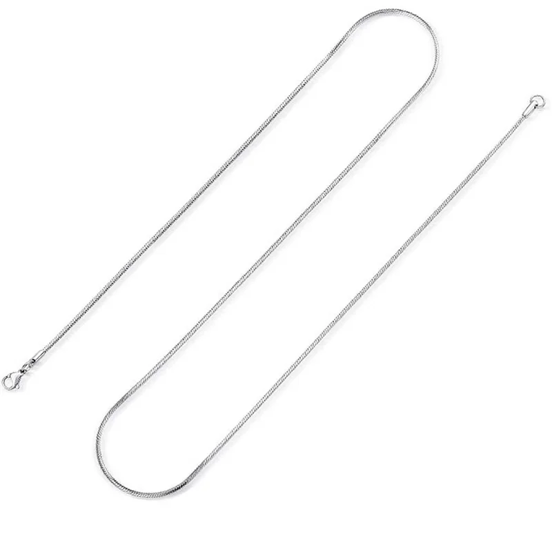1,2 mm 316 Edelstahl Halskette Silberfarben Quadratische Schlangenkette Hip-Hop Herrenschmuck INS Accessoires Geschenk – Detail 4
