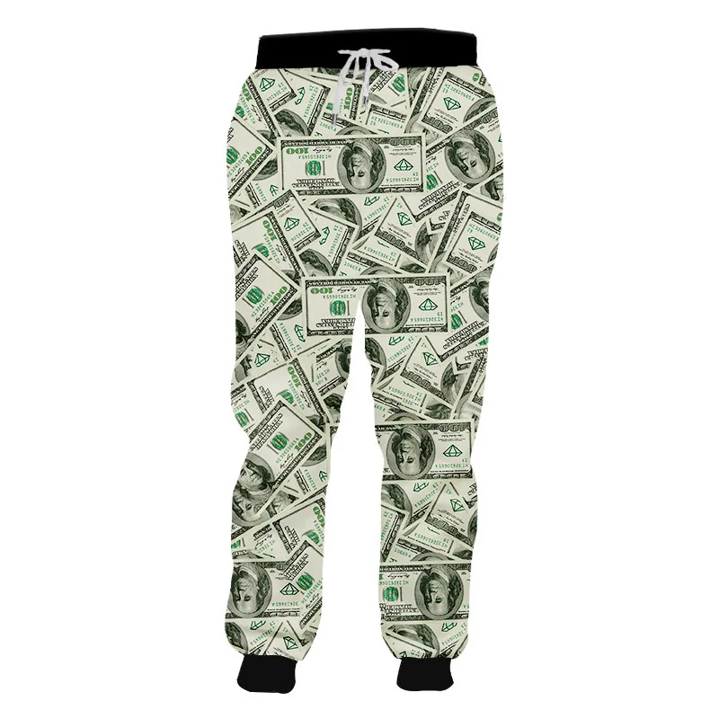 New dollar 3D Print Causal Clothing Fashion Men Women Tracksuits Crewneck Hip Hop Pants Plus Size S-7XL Joggers Men