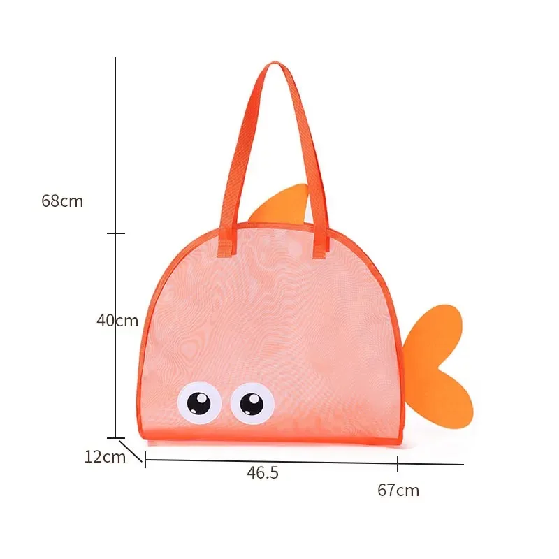 Cute Large Capacity Storage Bag Portable Foldable Mesh Sand Digging Toy Organizer Pouch for Beach Travel Outdoor Sports view 5
