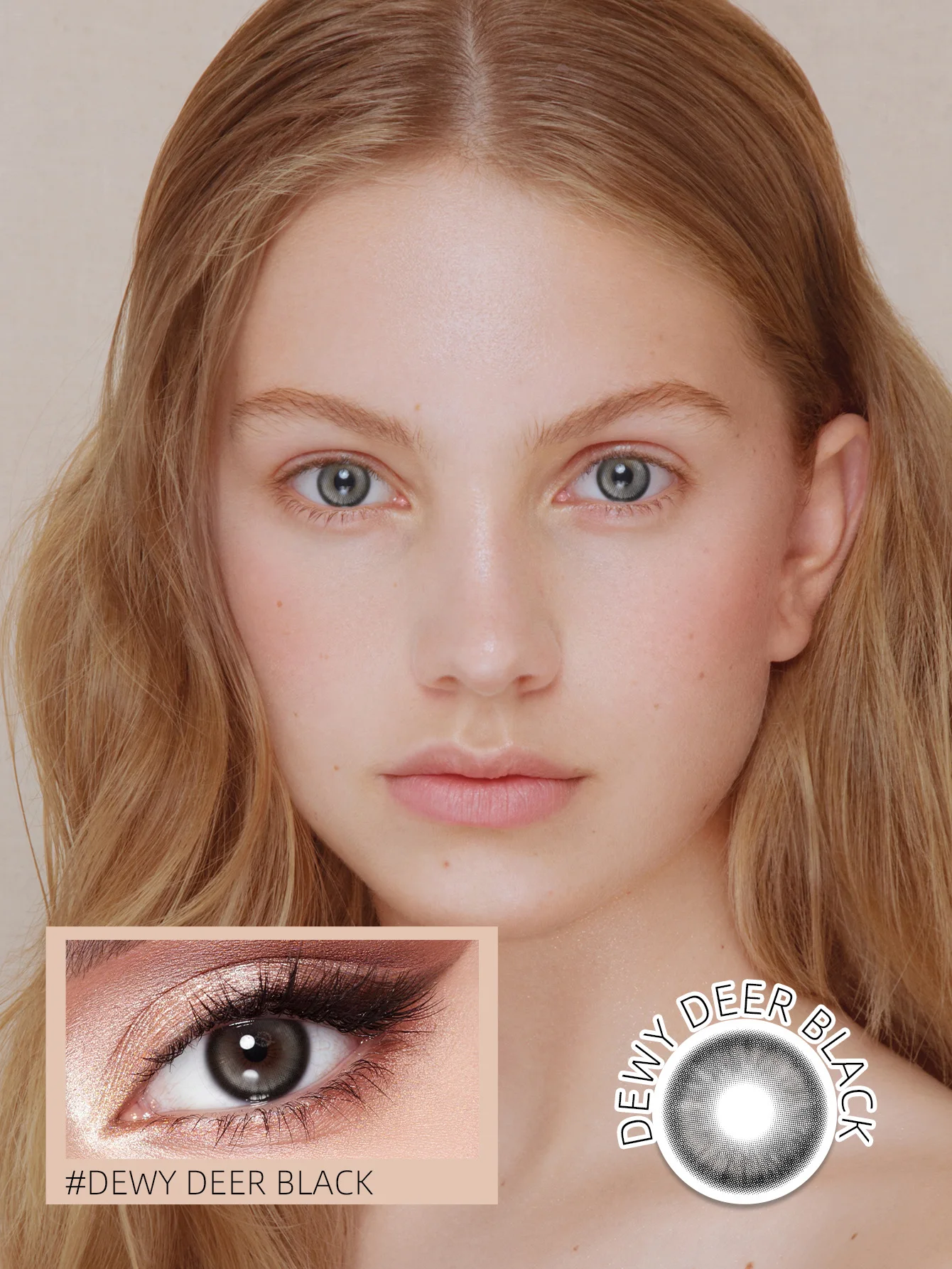 JARWAWA 1 Paire de Lentilles de Contact Coréennes Mensuelles Naturelles Colorées Noir Gris avec Correction pour Maquillage Féminin