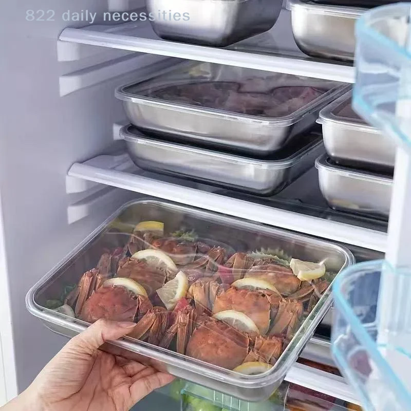 Food Storage Boxes With Lids - Contenants de stockage alimentaire en acier
