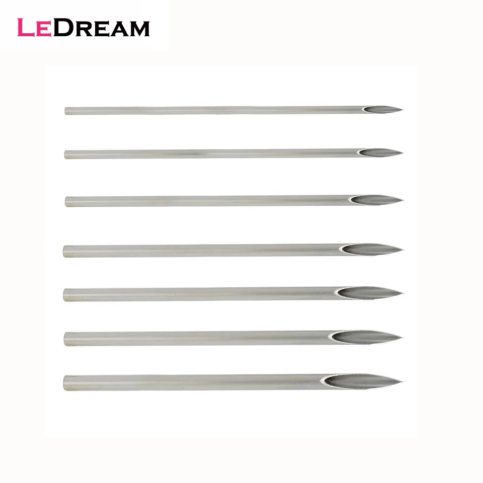 100pcs/Lot Disposable Tattoo Punch Needles Sterile I.V Catheter 12G 14G 16G 18G 20G Tri-Beveled Medical Grade Tatu Piercing Tube