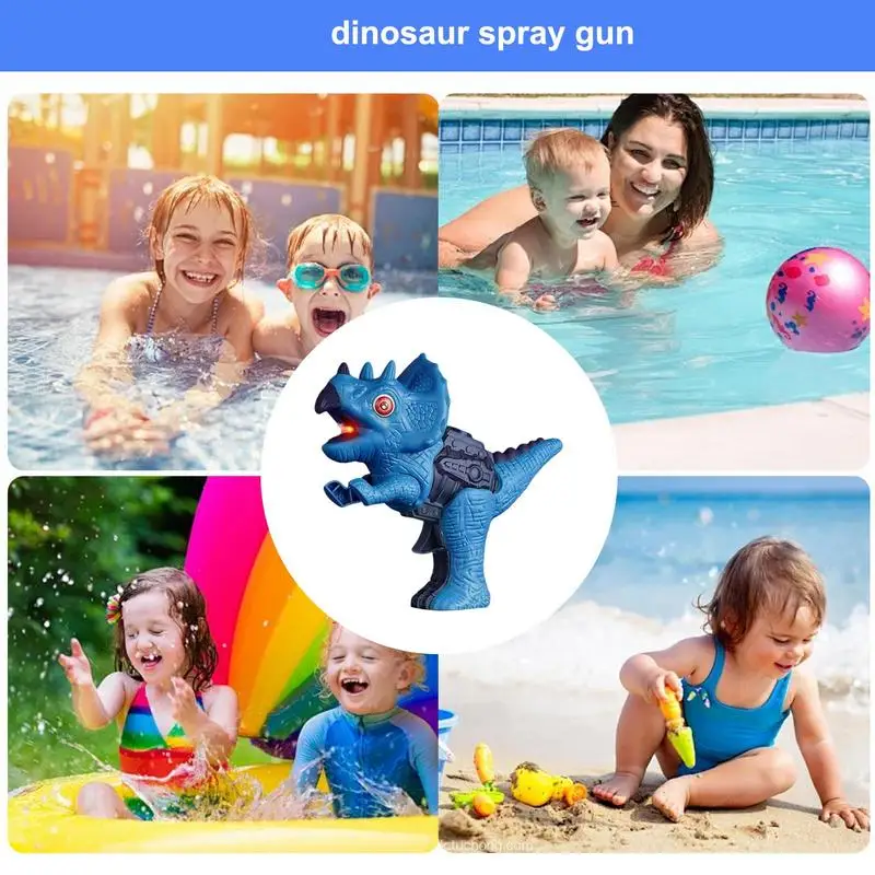 Realistic Dinosaur Water Toy for Kids, Water Mist, Cool Light, Flame, Fun, Outdoor, Piscina, Festas de praia, Meninos