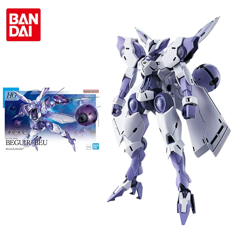 Bandai Original Gundam Model Kit Anime Figure HG 1/144 The Witch From Mercury BEGUIR-BEU Action Figures Toys Gifts for Children