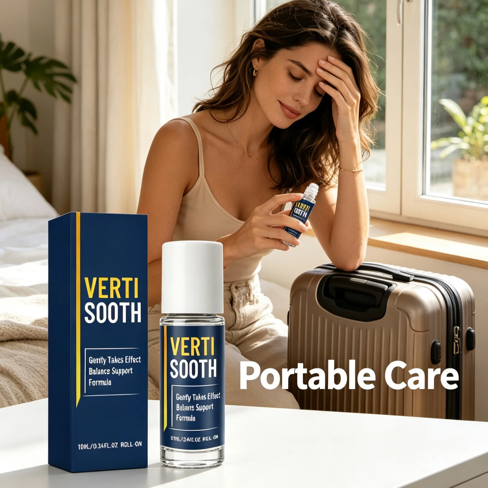 Vertigo Soothing Liquid Cooling Refresh Mind Relieves Dizziness Discomfort Balance Support Relaxation Body Roll‑on Essence Oil
