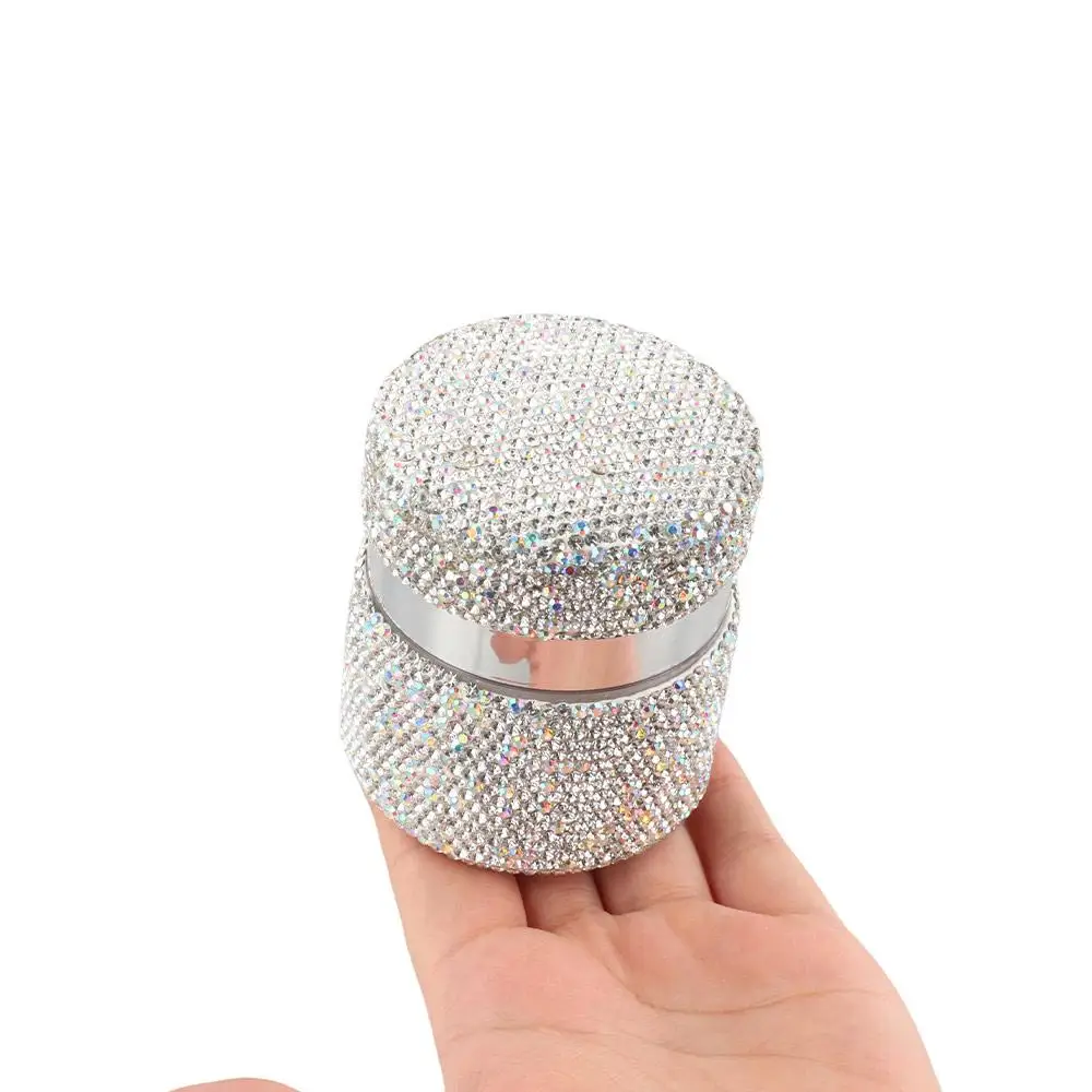 Rhinestone Airless Cream Bottle Dispenser Refillable Portable Cosmetic Container Emulsion Box Push Down Pump
