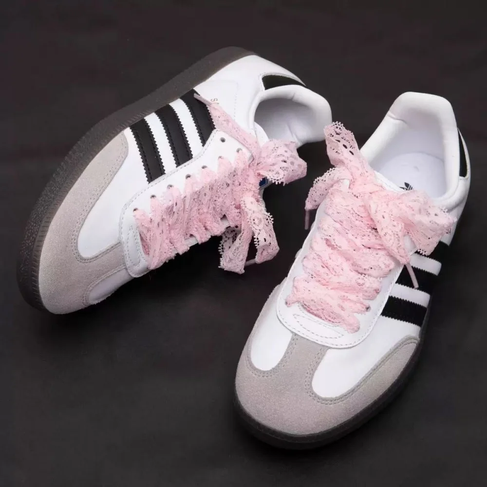 8 Farben, 2,9 cm Breite, flach, weich, ausgefallene Spitze für Turnschuhe, Schnürsenkel, Trend, Schönheit, Rosa, Weiß, Freizeitschuhe, Schnürsenkel, Zubehör – Detail 4