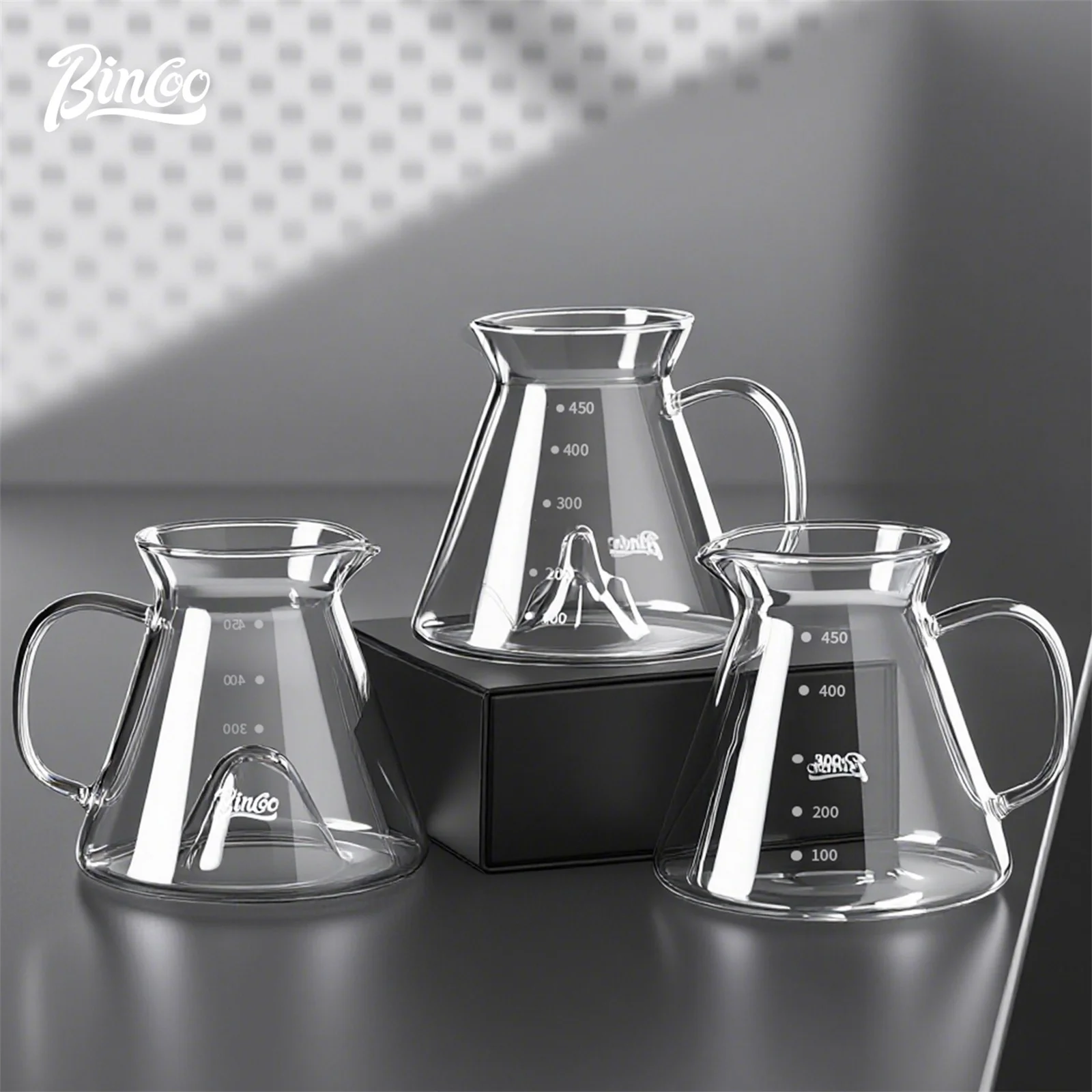 Picture 6: BINCOO Pour Over Coffee Dripper Set 450ml Glass Sharing Pot Funnel Drip Coffee Maker Hand Brew Cup Coffee Set with Filter Paper