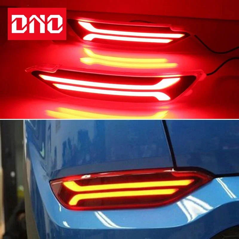 

Car LED 12V Rear Bumper Lamps For Hyundai Tucson 2015 - 2017 2018 Fog Lamps Brake Turn Signal Reflector Indicators Taillights