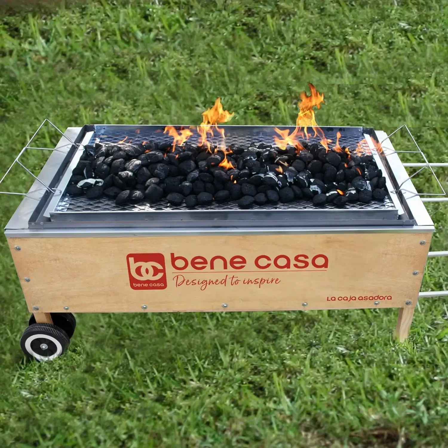 Bene Casa Caja Asadora Barbacoa de pozo grande Asador de cerdos portátil