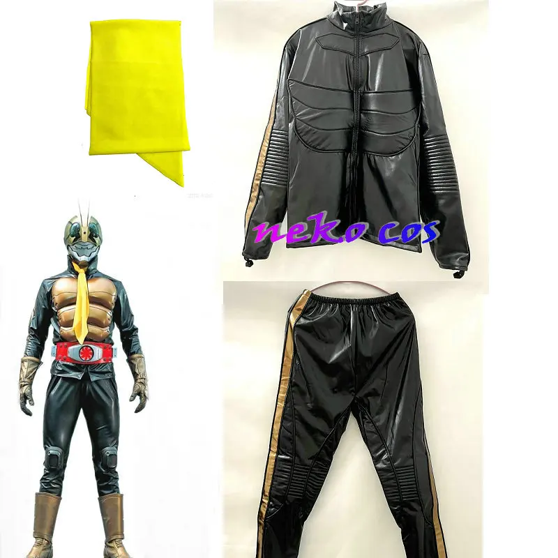 

nekocos rider the next Shocker включает куртку, брюки и шарф, костюм для косплея