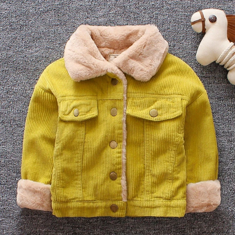 

2026 Winter New Boys Jackets Spring Korean Casual Coats For Kids Outwear Fleece Cotton Children Lapel Jackets Toddler Clothes