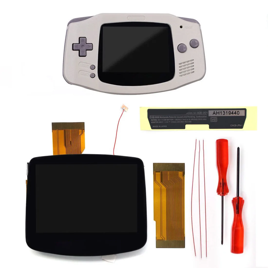 

Customized Shell V5 Drop In GBA preminated 3.0" IPS Backlight Brightness Color LCD KIT For Game Boy Advance GBA