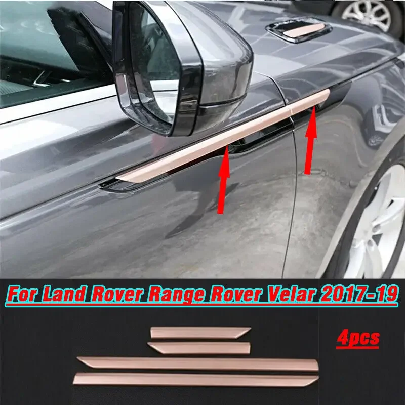 4pc For Land Rover Range Rover Velar 2017-19 ABS Side Fender Air Vent Cover Trim