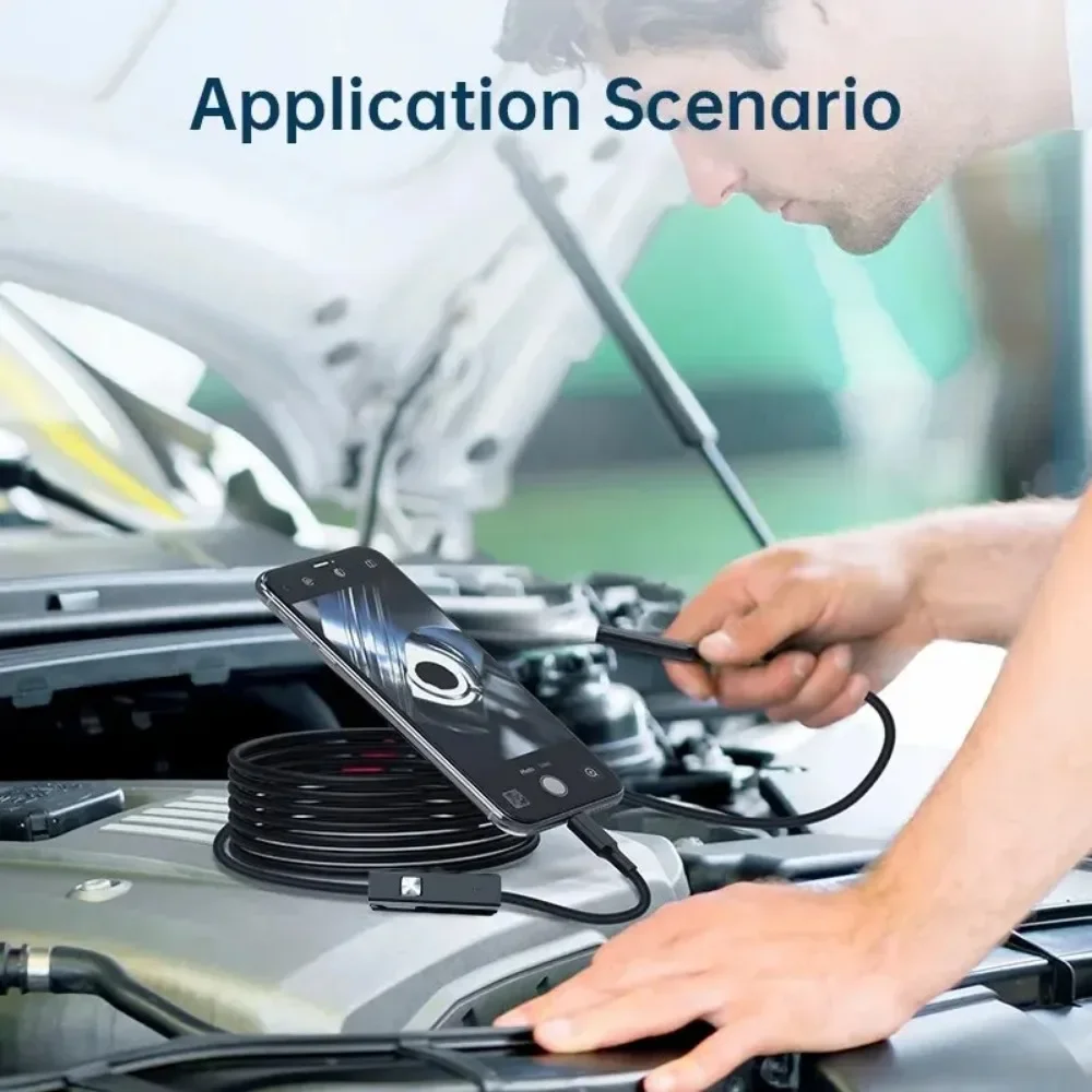 Caméra endoscopique TYPE-C 7.0MM, étanche IP67, LED réglable, USB, Android, caméra endoscopique d'inspection Flexible pour téléphone et PC