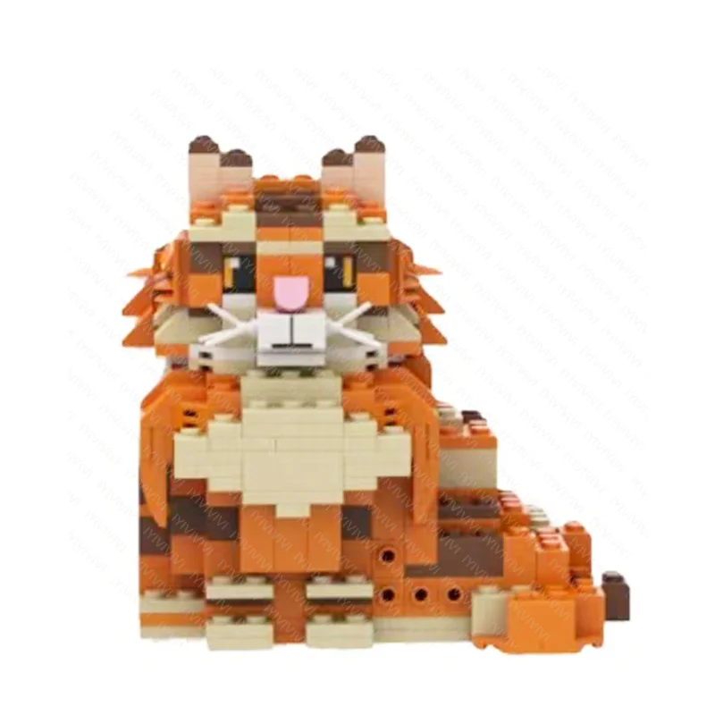 Building Block Home Decor Cat Shaped Cute Design Ideal for Cat Lovers Show Your Affection And Companion Animal