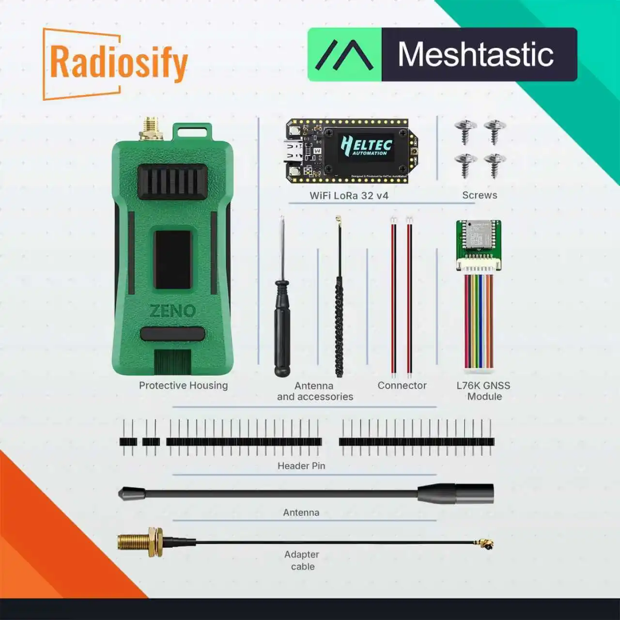 

Heltec WiFi LoRa 32 V4 with Case ESP32-S3 SX1262 Meshtastic Meshcore LoRaWAN Development Board Bluetooth WiFi