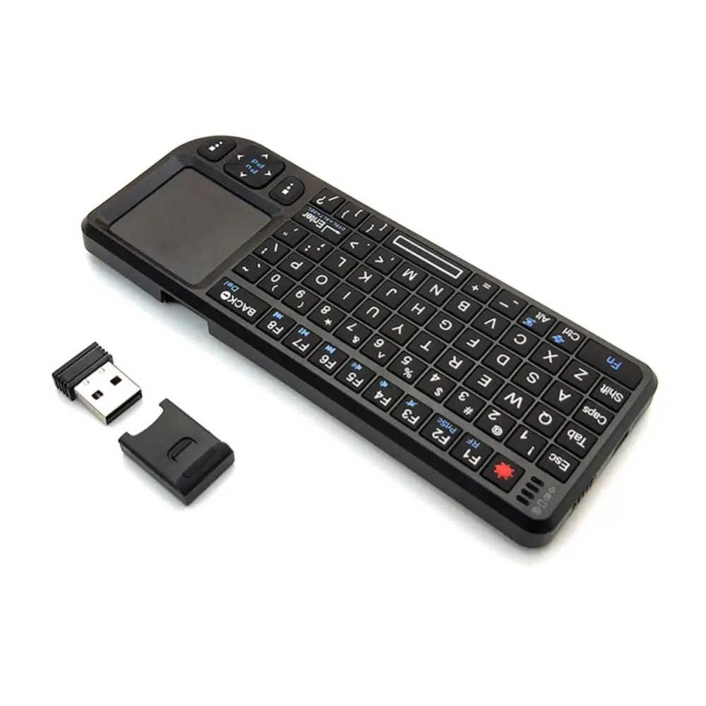 HOT Mini 2.4GHz Wireless Keyboard Spanish French Russian English Keyboard Backlight Touchpad Mouse For PC Notebook Smart Tv Box