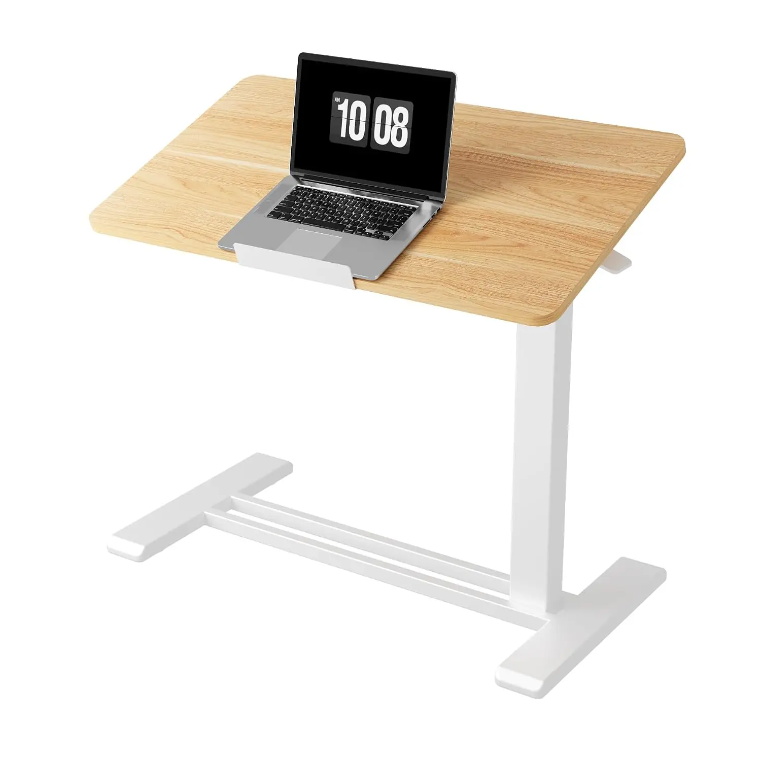 90° Tiltable Mobile Overbed Table with Pneumatic Lift 32