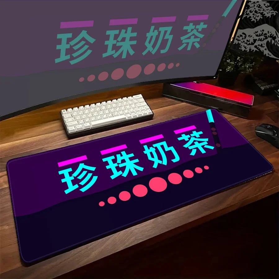 

anime mouse pads Chinese Words Desk Mat Large non-Slip rubber base pc coumputer Gaming Table mat Carpet Kawaii mousepad