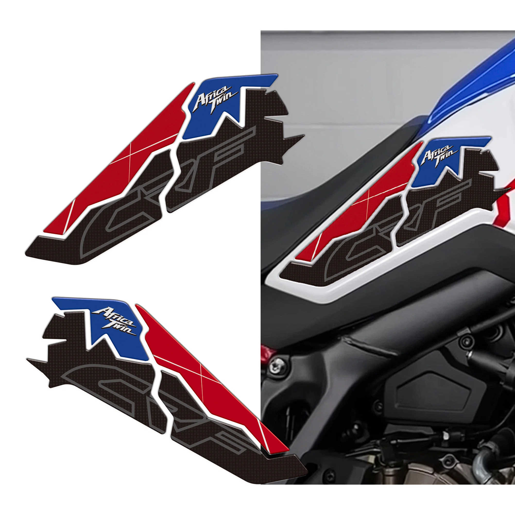 Motorcycle Tank Stickers Decorations and Side Protections Compatible with  Africa Twin ADV 2024