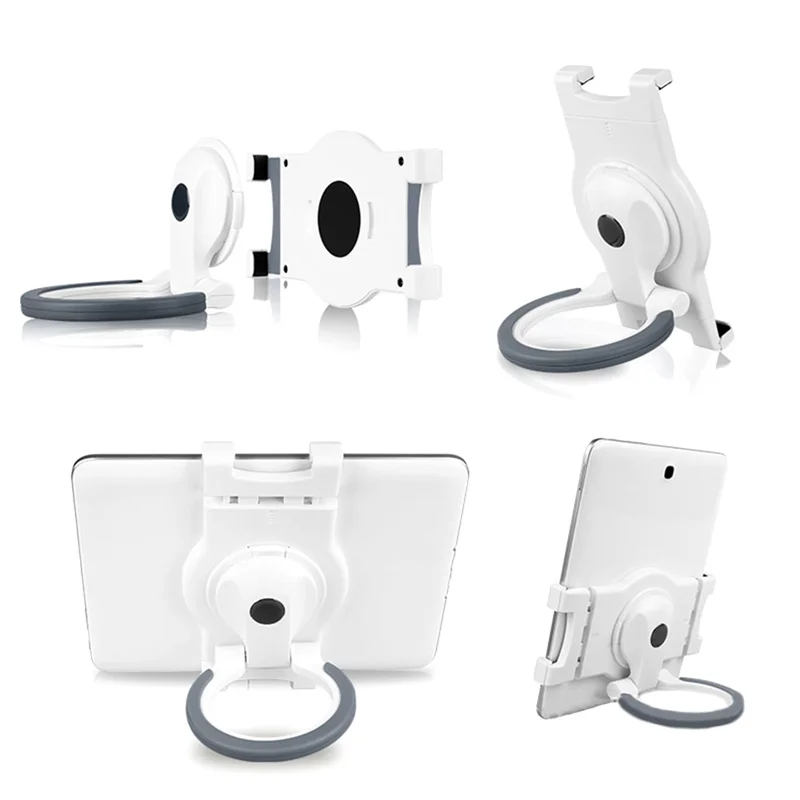 

Superior-Adjustable Foldable Tablet Stand - Portable Desk Stand With Hand Ring Back Clip