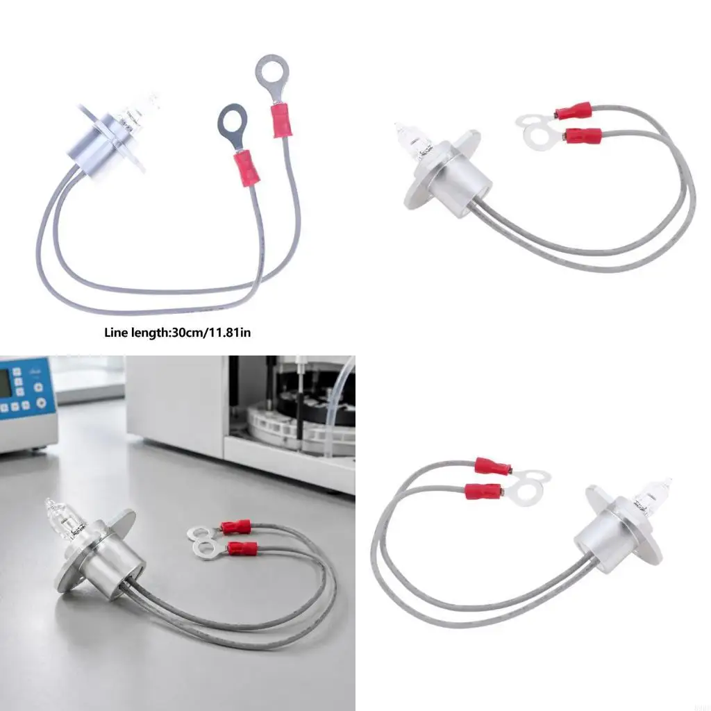 12V 20W Light-Source Replacement Bulb Assembly for Biochemical Equipment with a Clear Lamp, Round Mounting Base, and Twin 896C