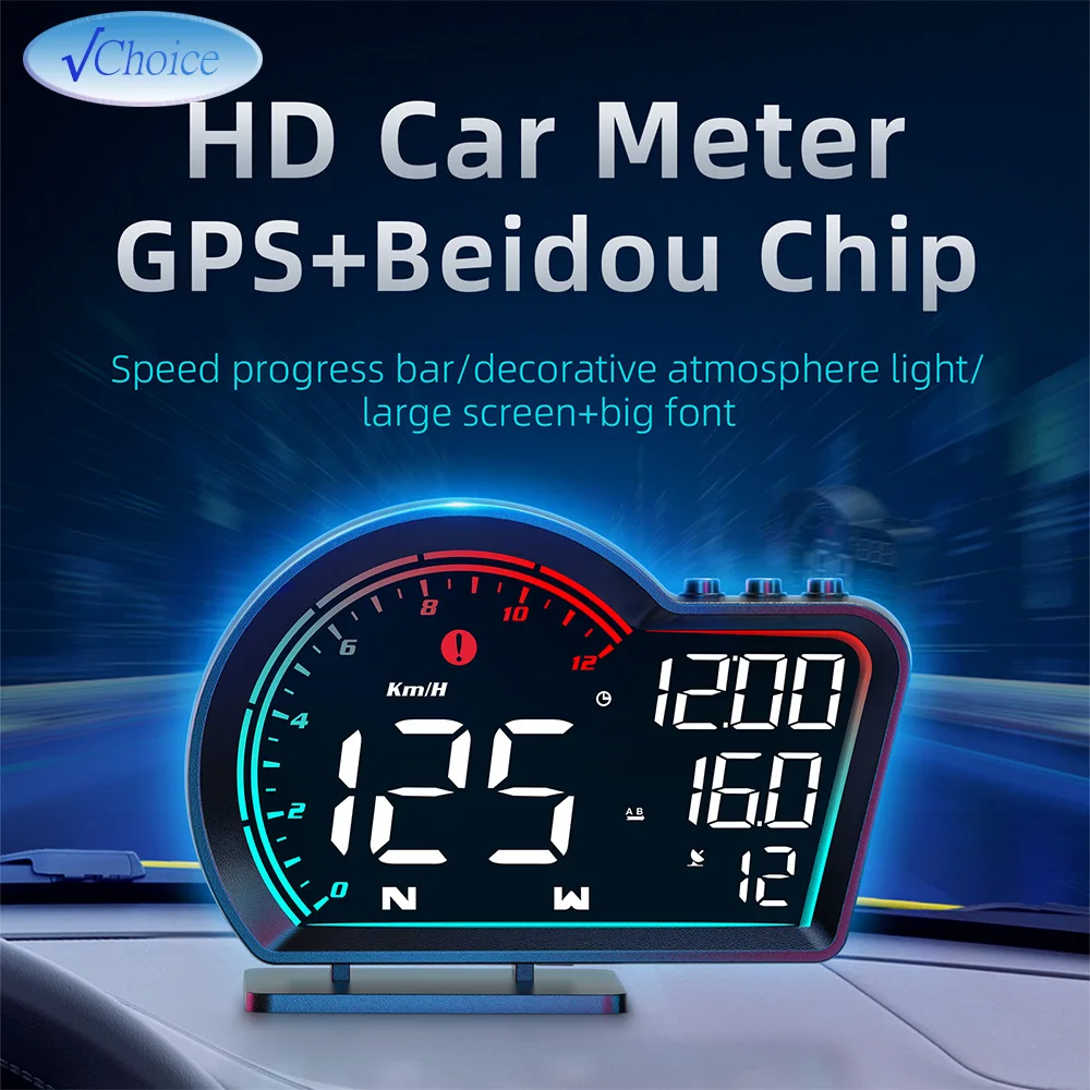 G16 Car HUD GPS Digital New Head Up Display tachimetro per auto chilometraggio contagiri orologio modello accessori per auto per auto universale