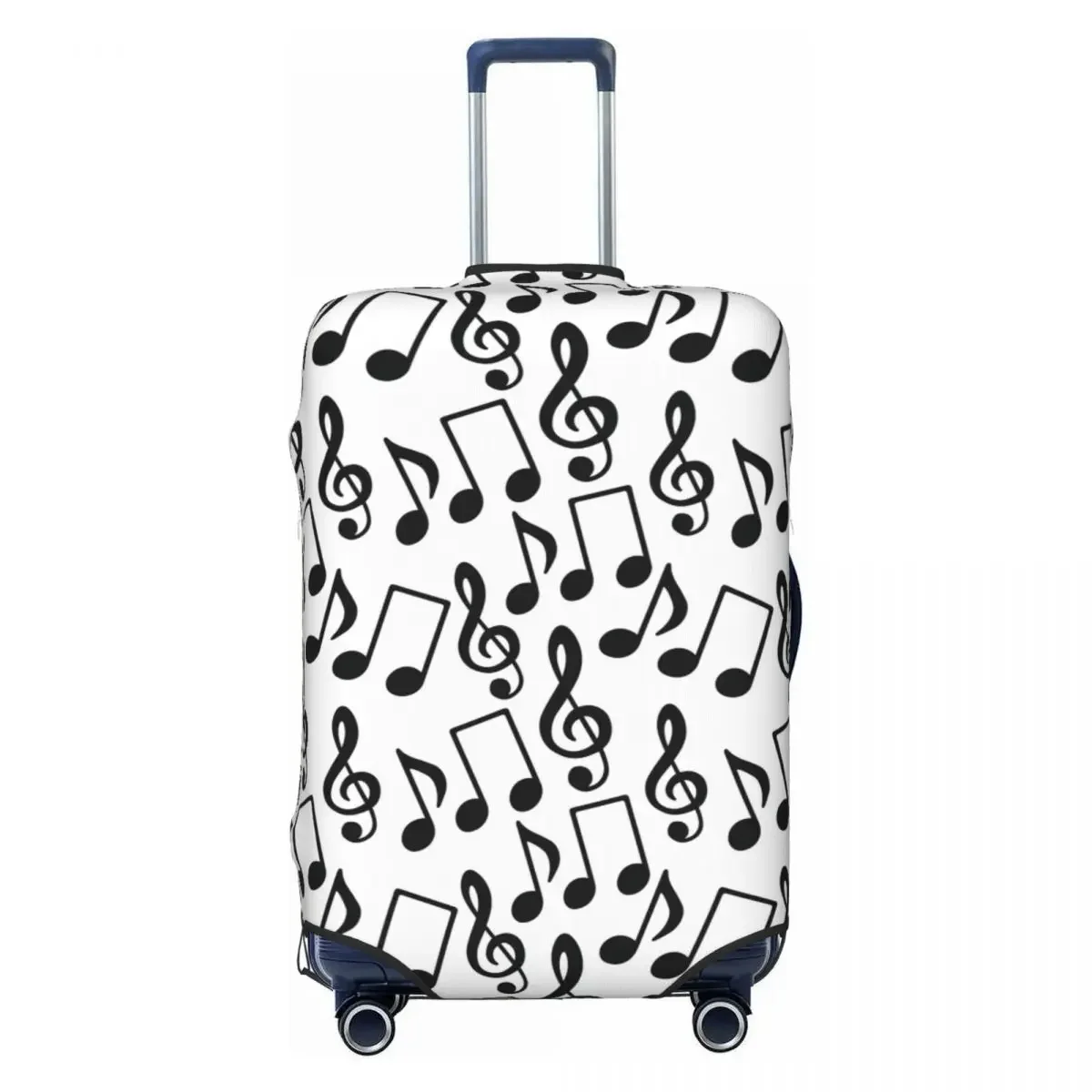 Music Notes Printed Suitcase Cover Flight Piano Guitar Useful Luggage Supplies Travel Protector Dust Proof Scratch