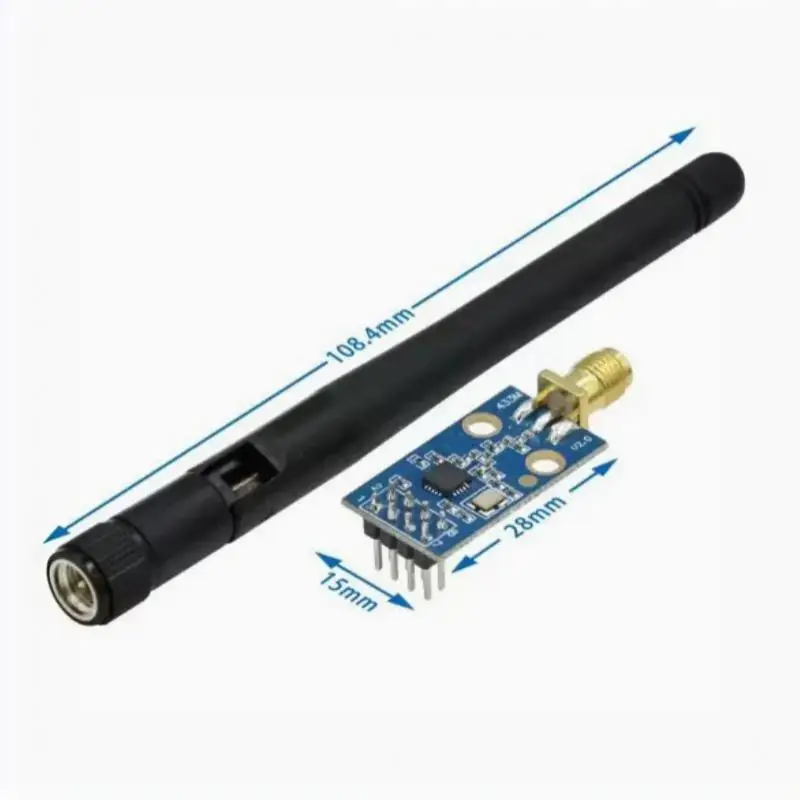 CC1101 433MHz Wireless Transceiver Module Wide Operating Temperature with SMA Antenna for Harsh Industrial Environment Use