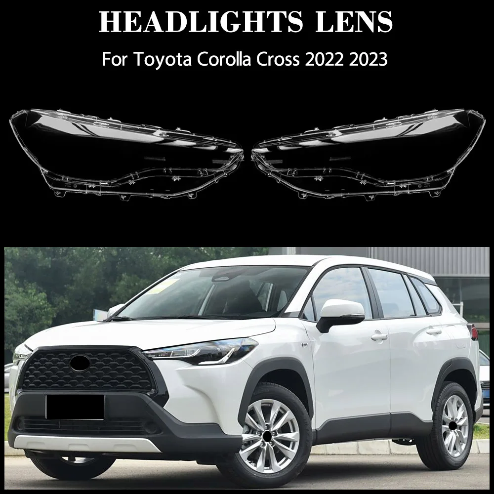 

For Toyota Corolla Cross 2022 2023 Car Accessories Headlight Cover Transparent Lampshade Lamps Headlamp Shell Lens Plexiglass