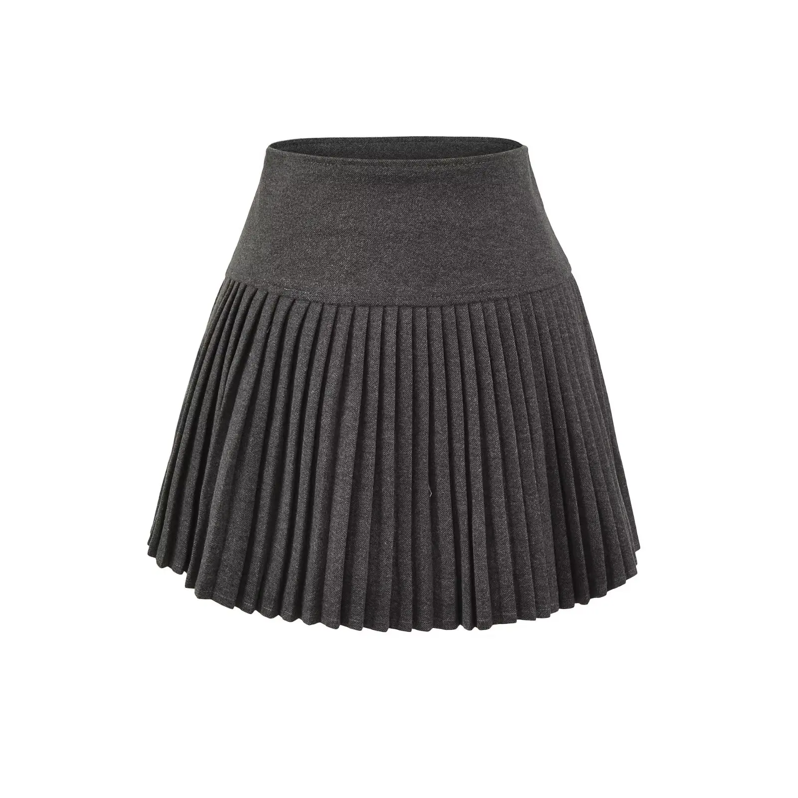 レトロアメリカンカレッジスレウールチェック柄スカート女性の秋冬ハイウエスト痩身アンチライトAラインスカート