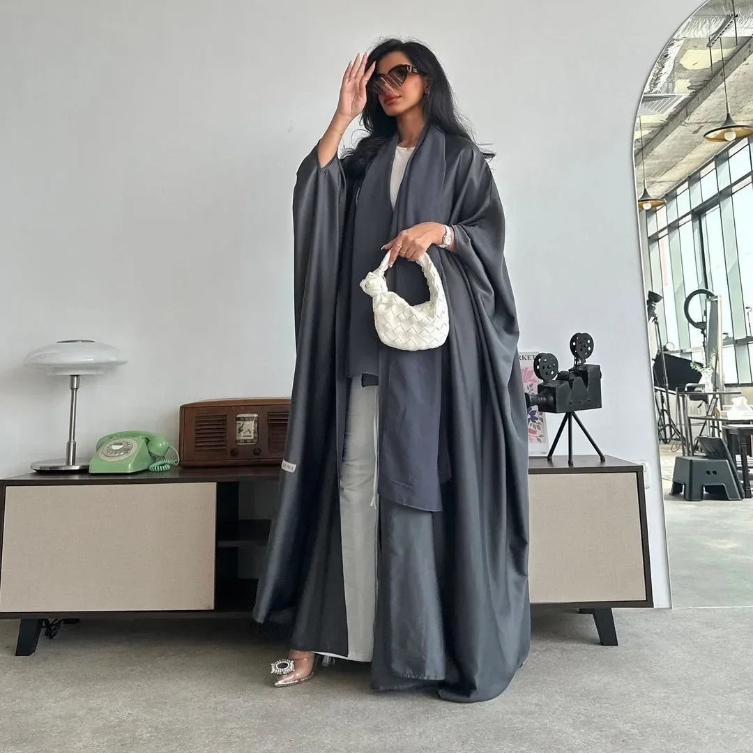 Open Abaya Kimono para Mulheres, Túnicas Turcas, Dubai Abayas, Cardigan de Luxo, Jalabiya Muçulmano, Eid Vestuário Islâmico, Kaftan Outwear