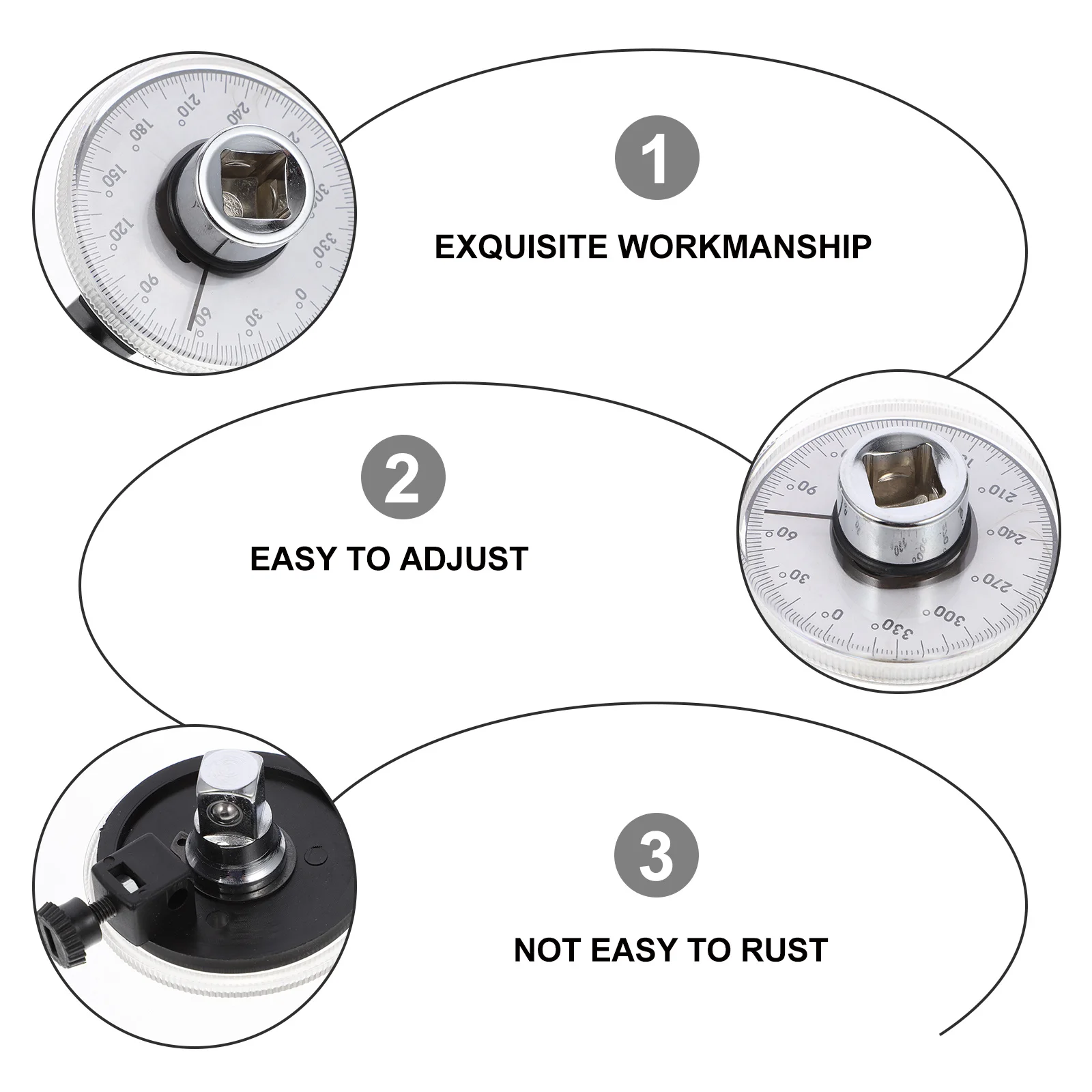 

Torque Wrench Kit Adjustable Drive Precast Mechanic Tool Silver Square Hole for Home Shop Auto Repair Torque Wrench