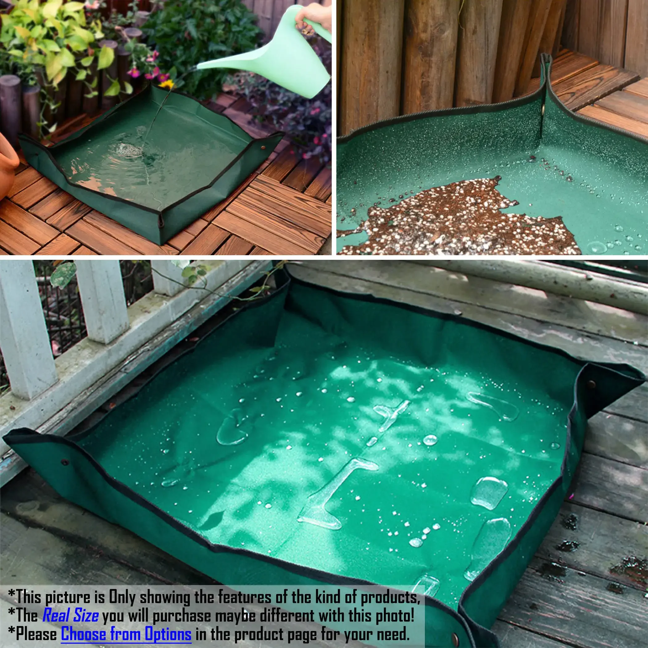 Thickened Oxford Fabric Waterproof Plant Repotting Mat, Portable Garden Flower Potting Soil Watering Transplanting Pad