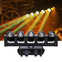 5X40W LED Beam Moving Head Light DMX512 Hot Infinite Rotating RGBW 4IN1 LED Running Effect Stage Lighting for DJ Disco Party